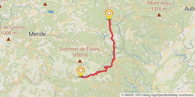 GR70 - Stevenson Trail alt 4 Map