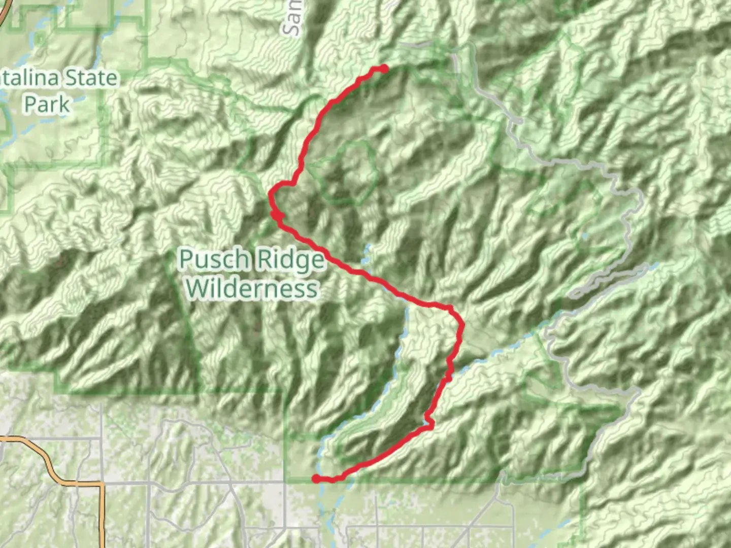 An image depicting the trail Bear Canyon and Mount Lemmon Trail and its surrounding area.