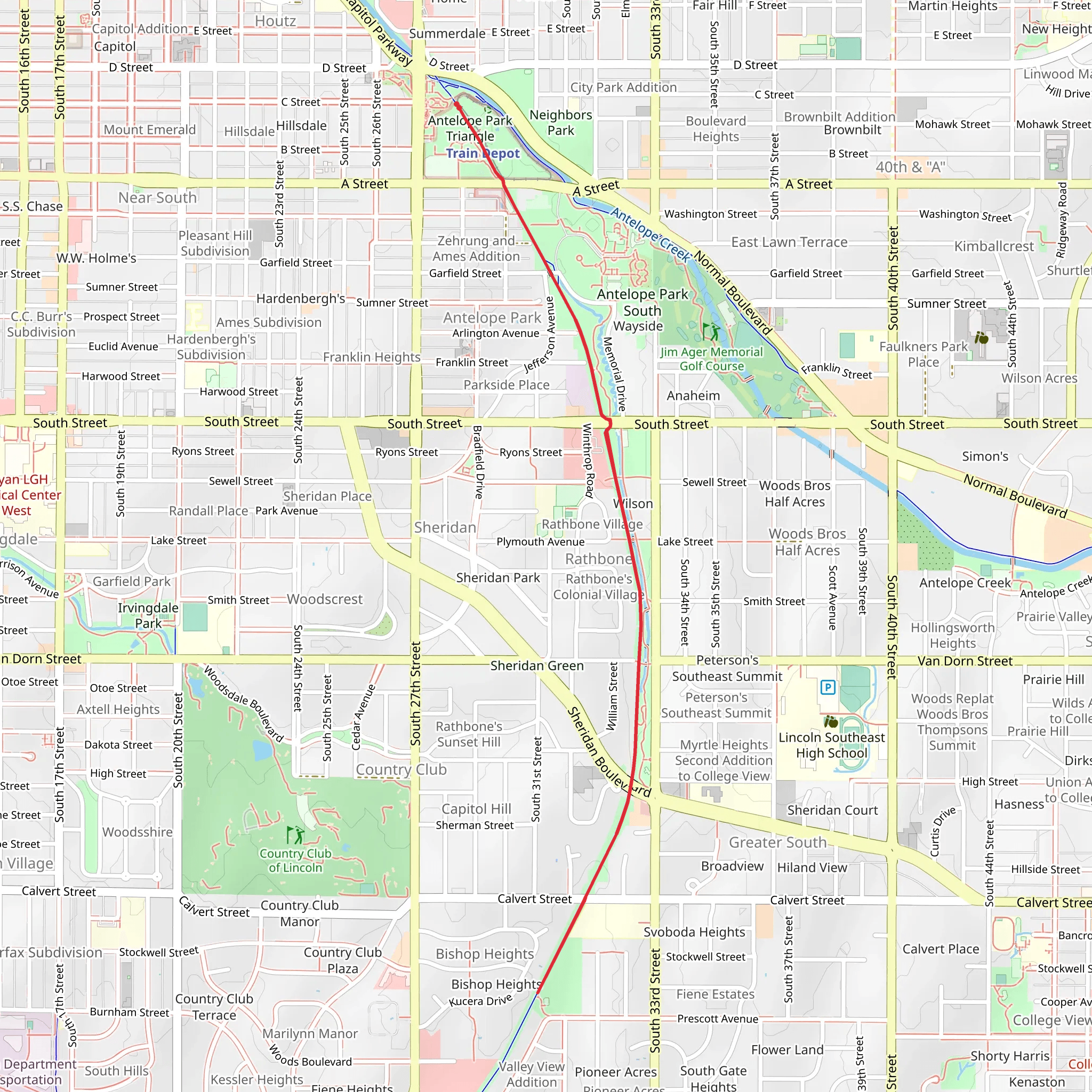 Rock Island Trail mobile static map