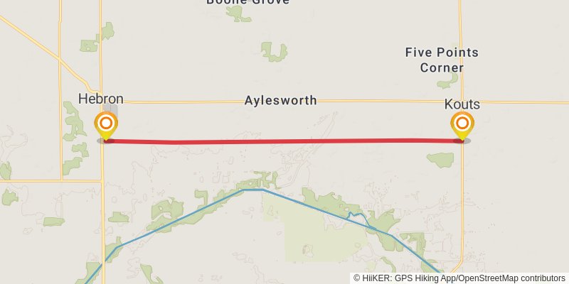American Discovery Trail North Route stage 108 Map