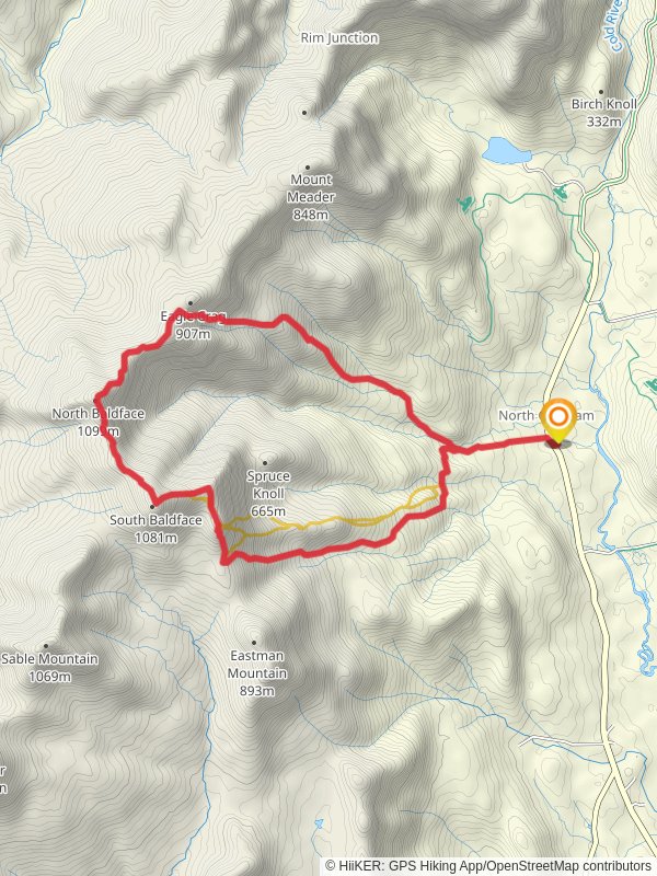 Eagle Crag to North Baldface to South Baldface Loop
