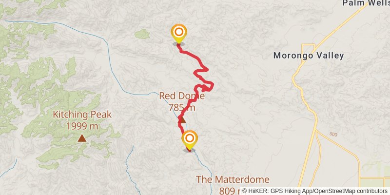 Pacific Crest Trail - California stage 20 Map