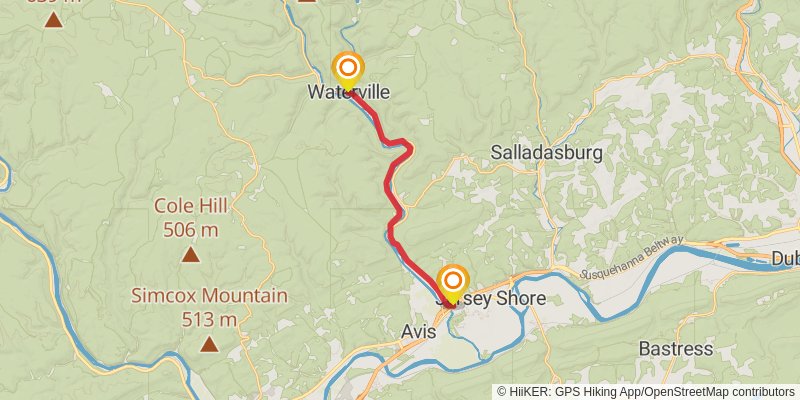 Pine Creek Rail Trail stage 5 Map