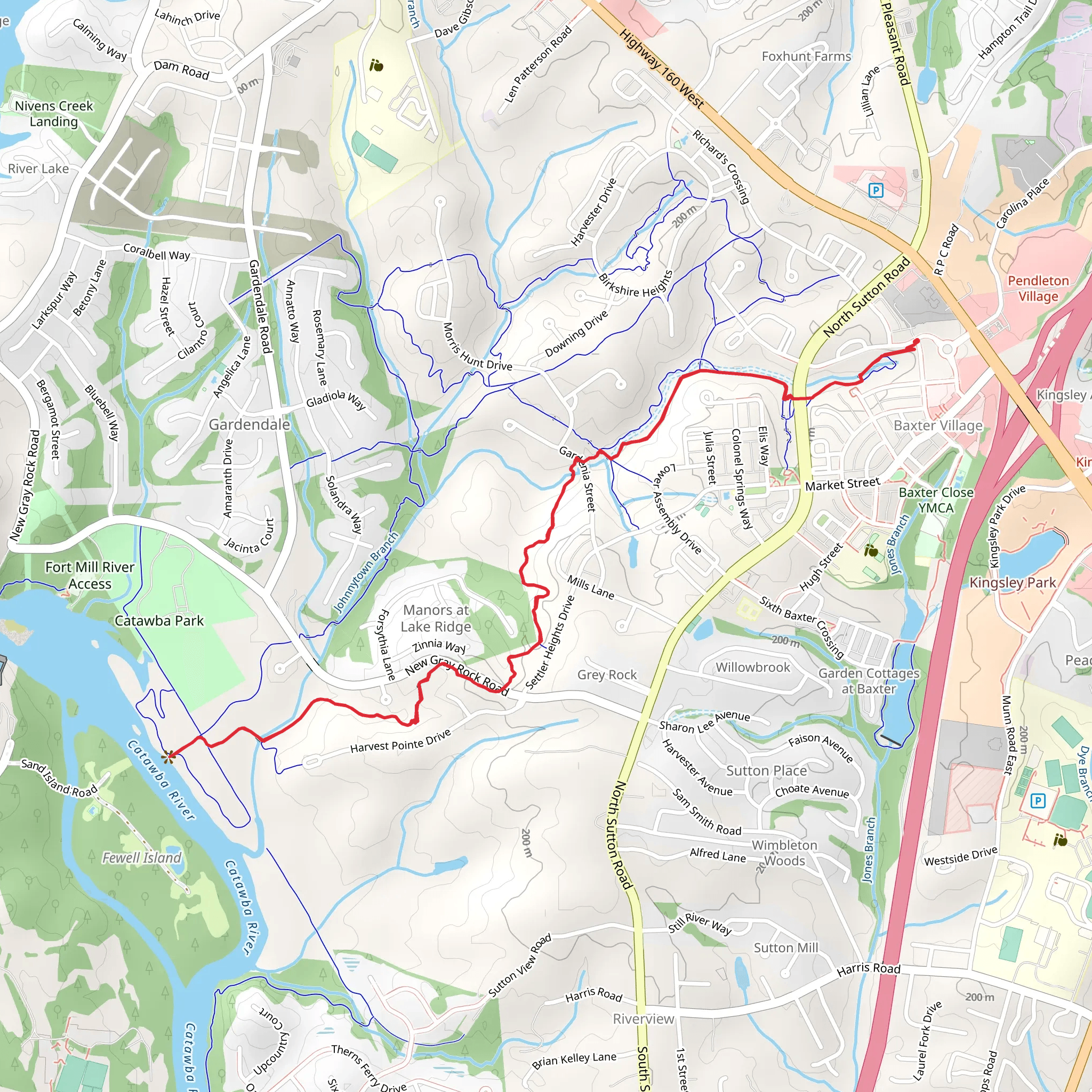Liberty Trail and River Run mobile static map