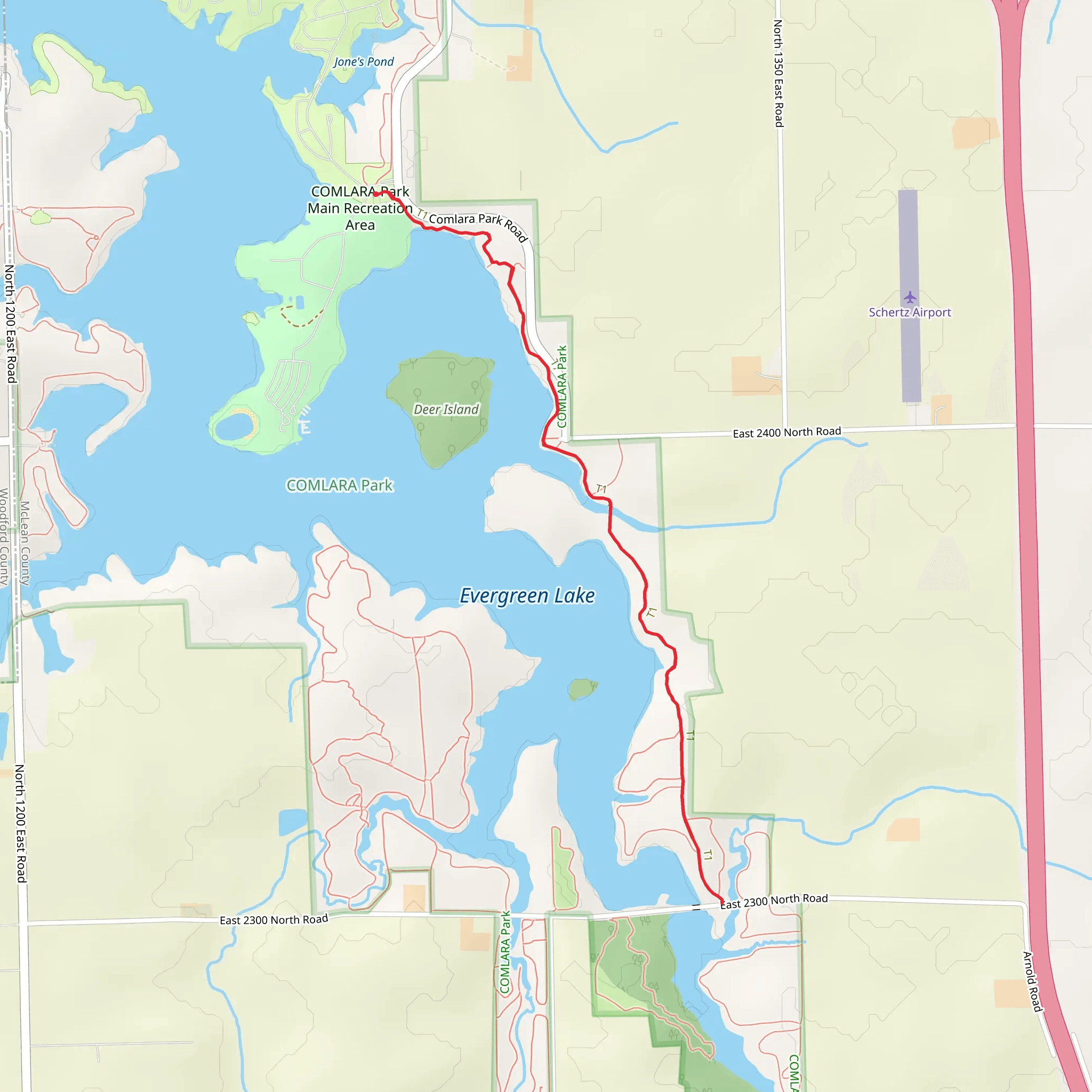 John English Memorial Trail mobile static map