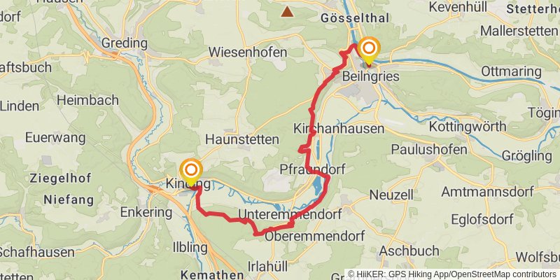 Altmülthal Panoramaweg stage 8 Map
