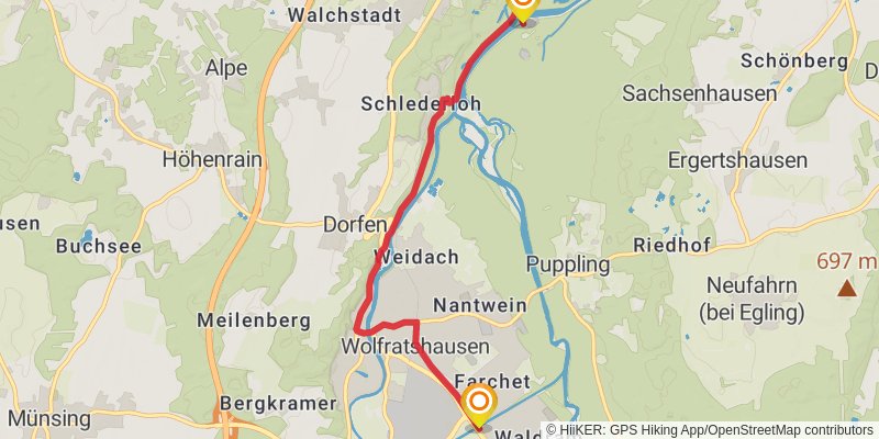 Jakobsweg Isar-Loisach-Leutascher Ache-Inn alt 1 Map