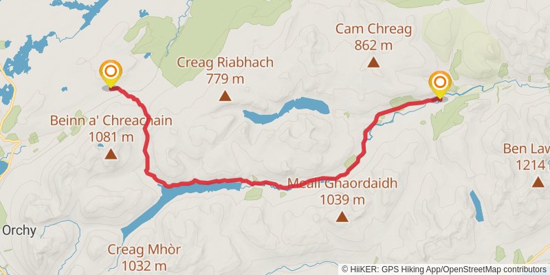Famous Highland Drove Walk stage 14 Map