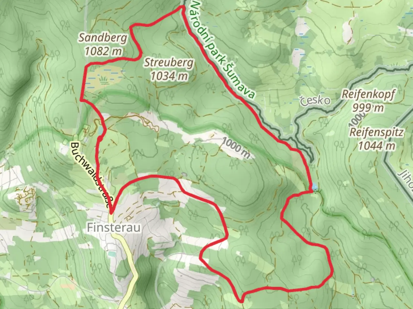 An image depicting the trail Schnecke and Soldanelle Loop and its surrounding area.