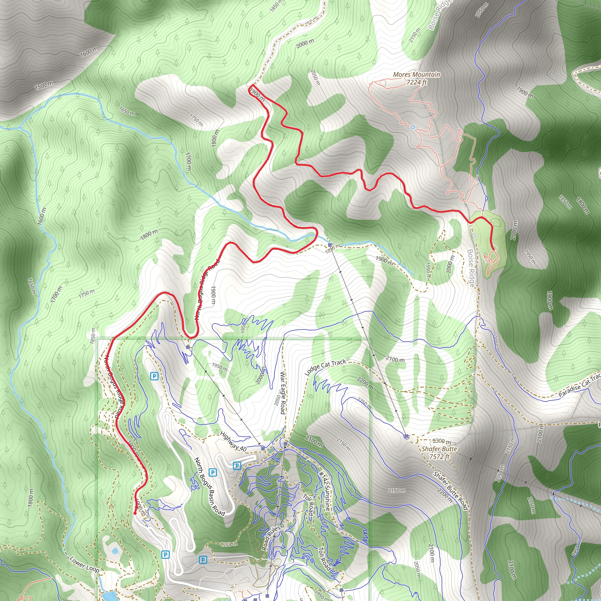 North Bogus Ridge Road mobile static map