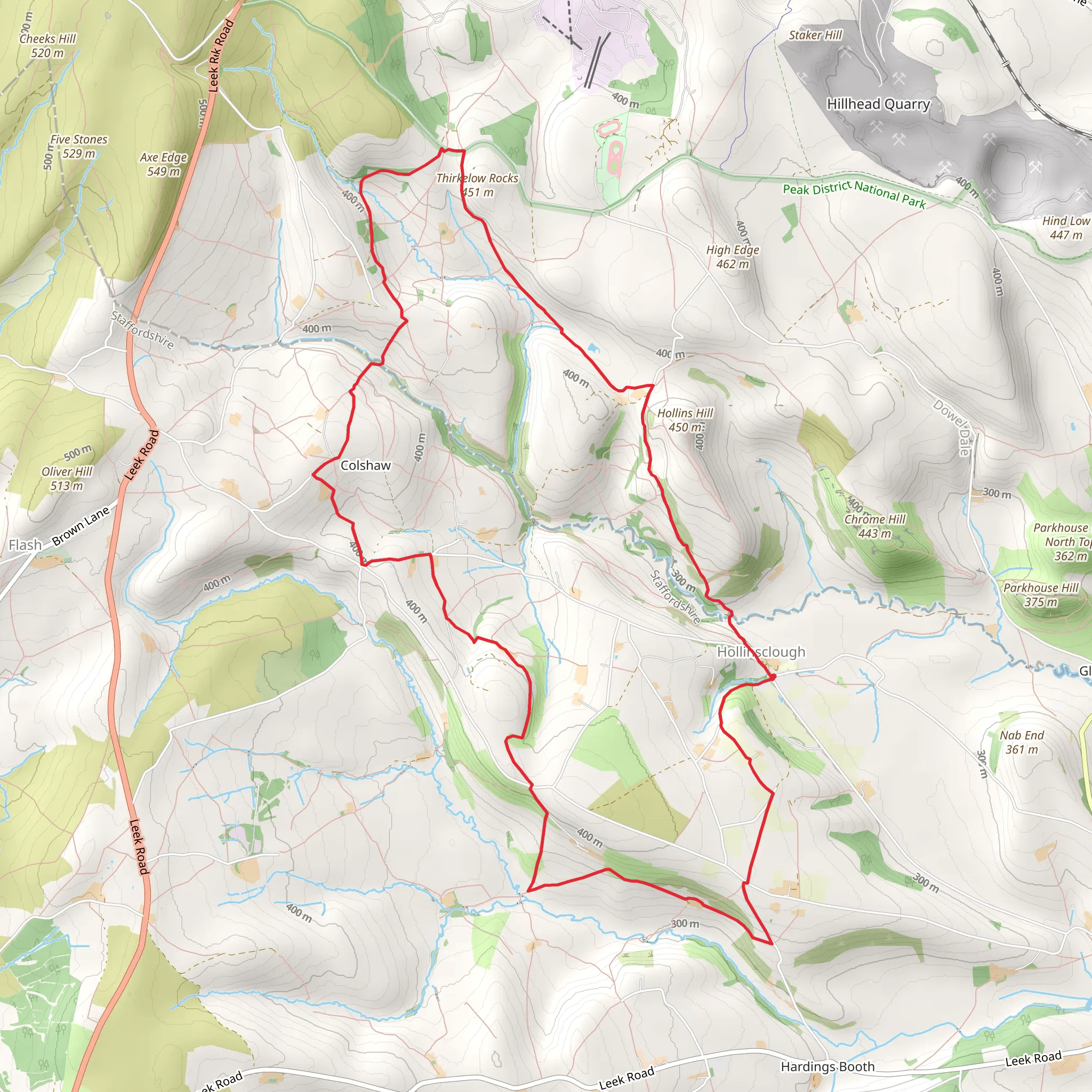 Upper Dove Valley from Hollinsclough mobile static map
