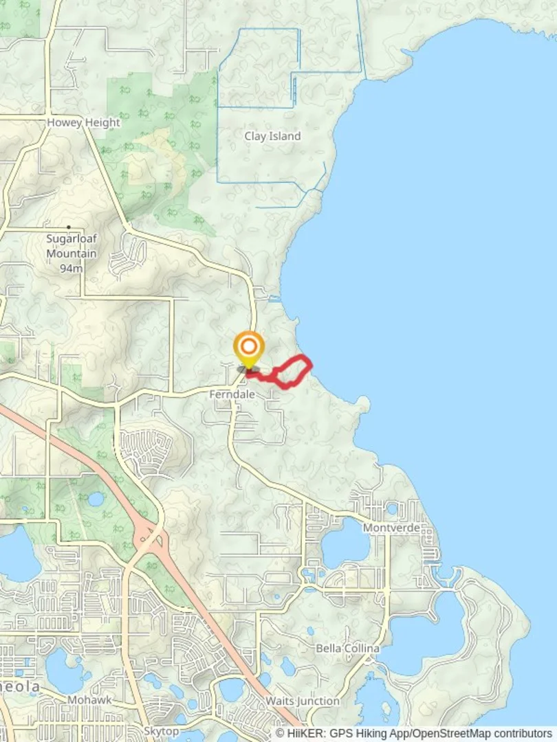 An image depicting the trail Ferndale Preserve Short Loop and its surrounding area.