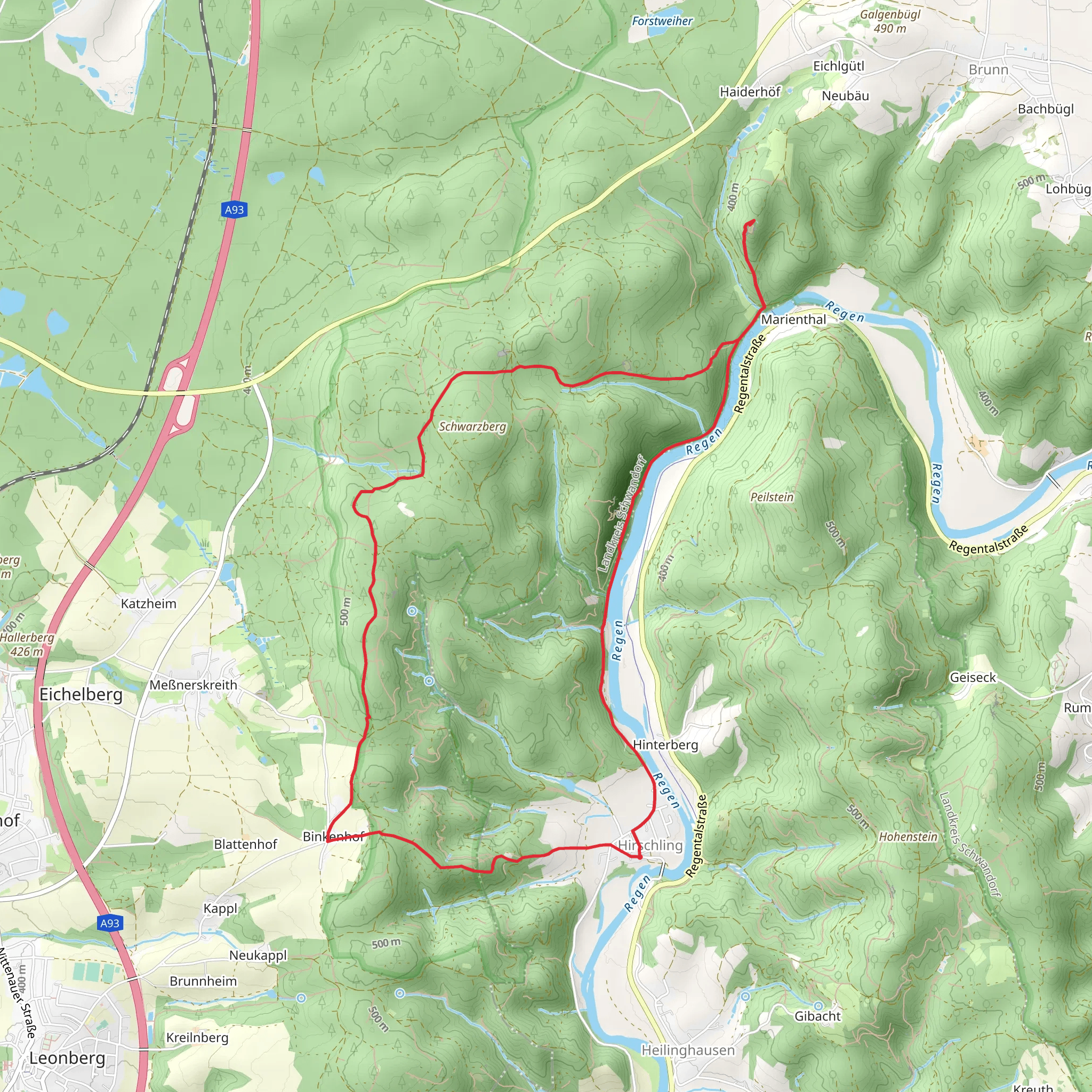 Wichtel Fels, Lurchi Fels, Burgruine Stockenfels and Naturwaldreservat Teufel Gsperr Loop mobile static map