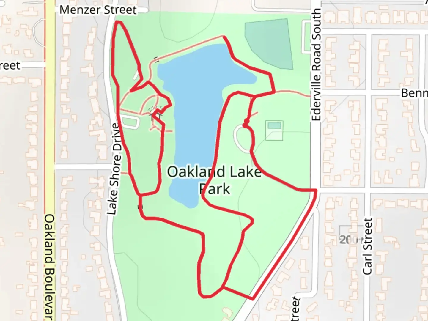 An image depicting the trail Fosdic Lake Loop and its surrounding area.