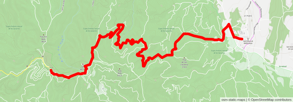 Girona - Madremanya PR C 196 stage 2 Map
