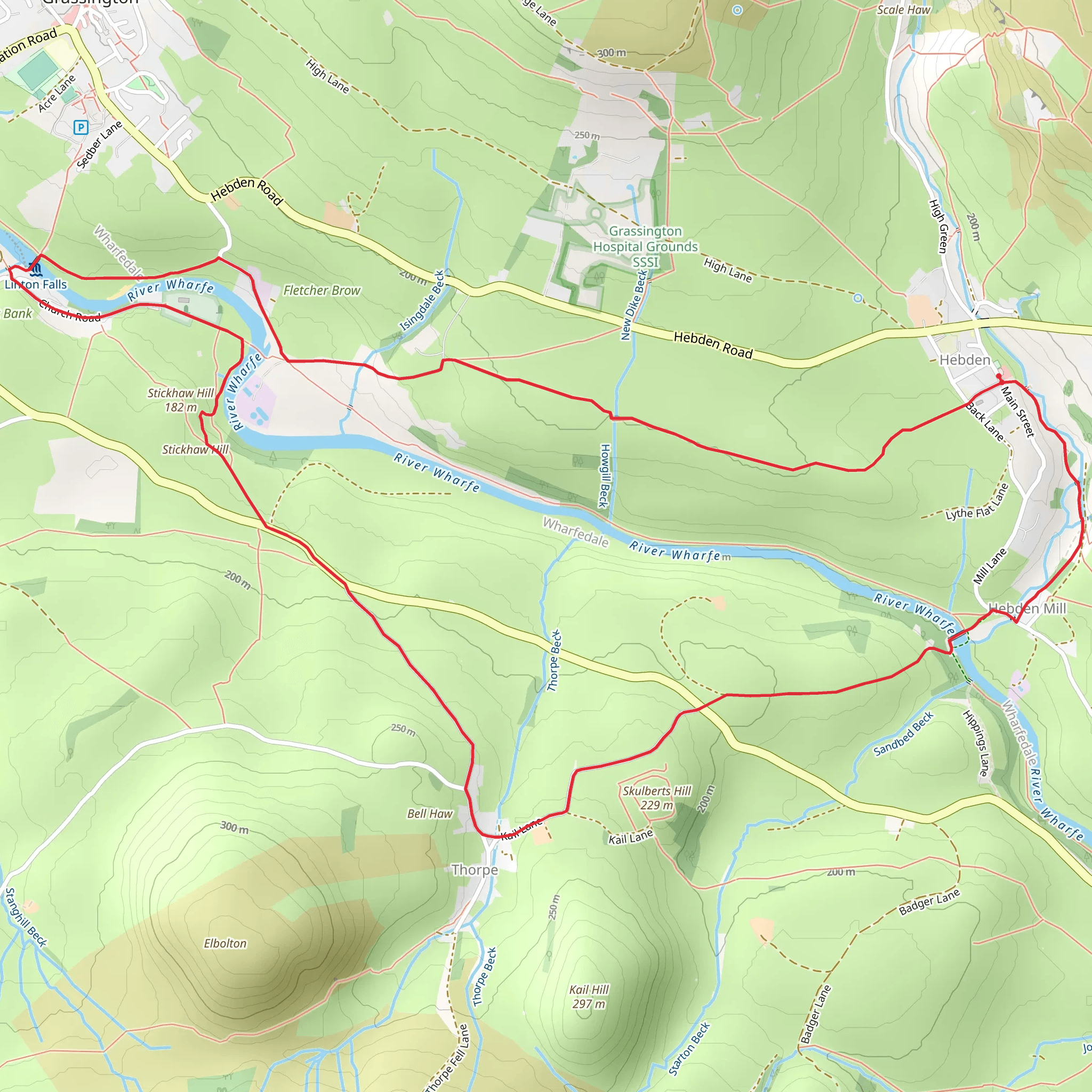 River Wharfe via Dales Way mobile static map