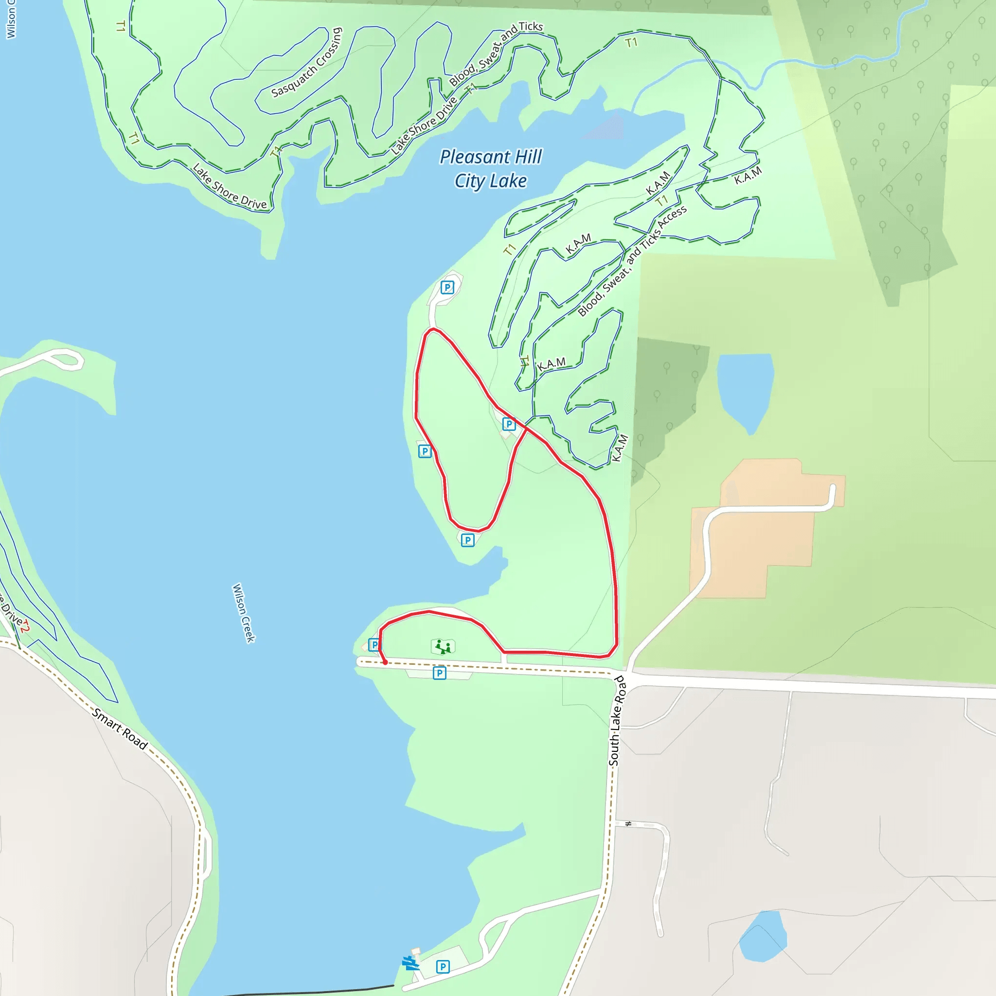 South Lake Road Loop mobile static map