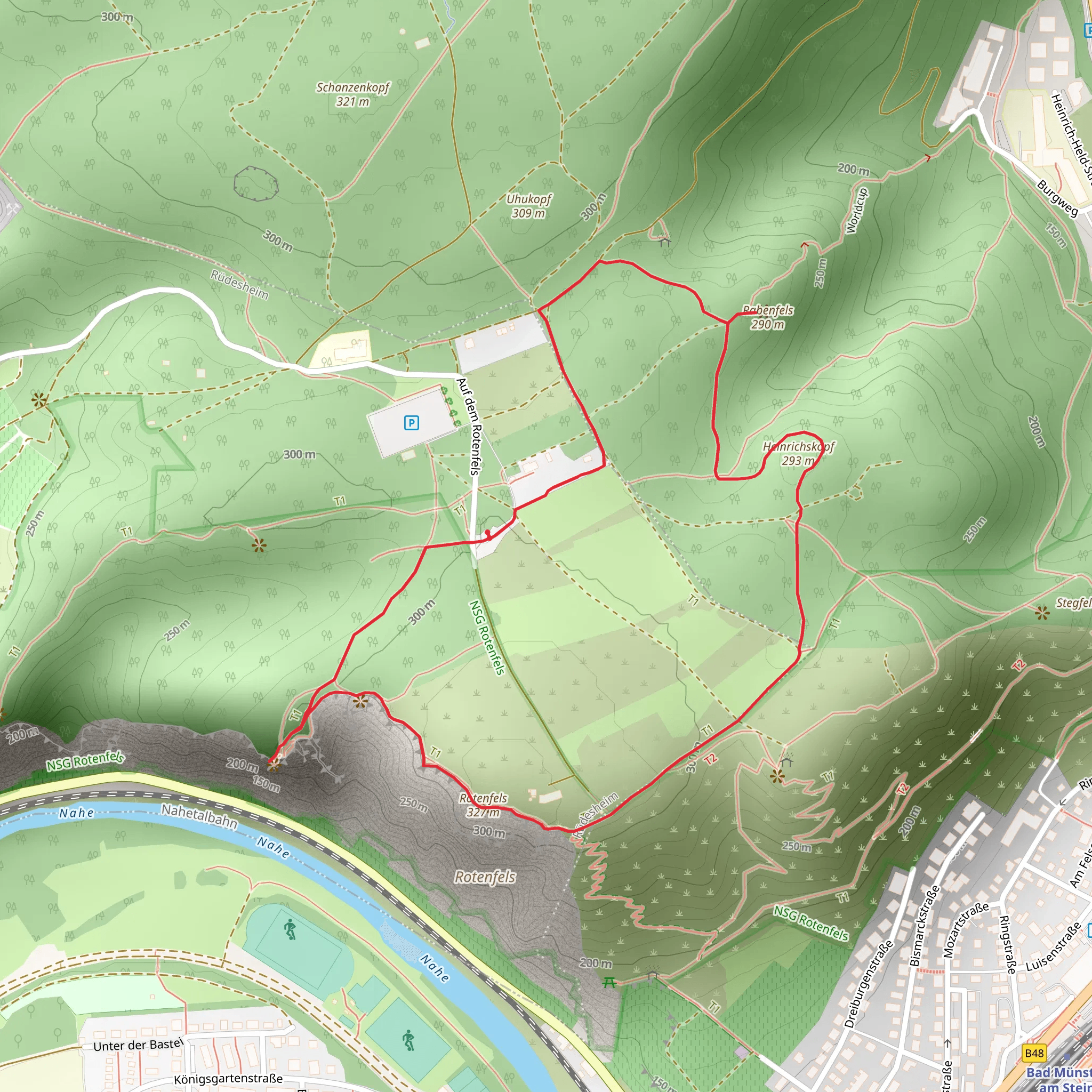 Rabenfels and Bastel Loop via Tour Natur mobile static map