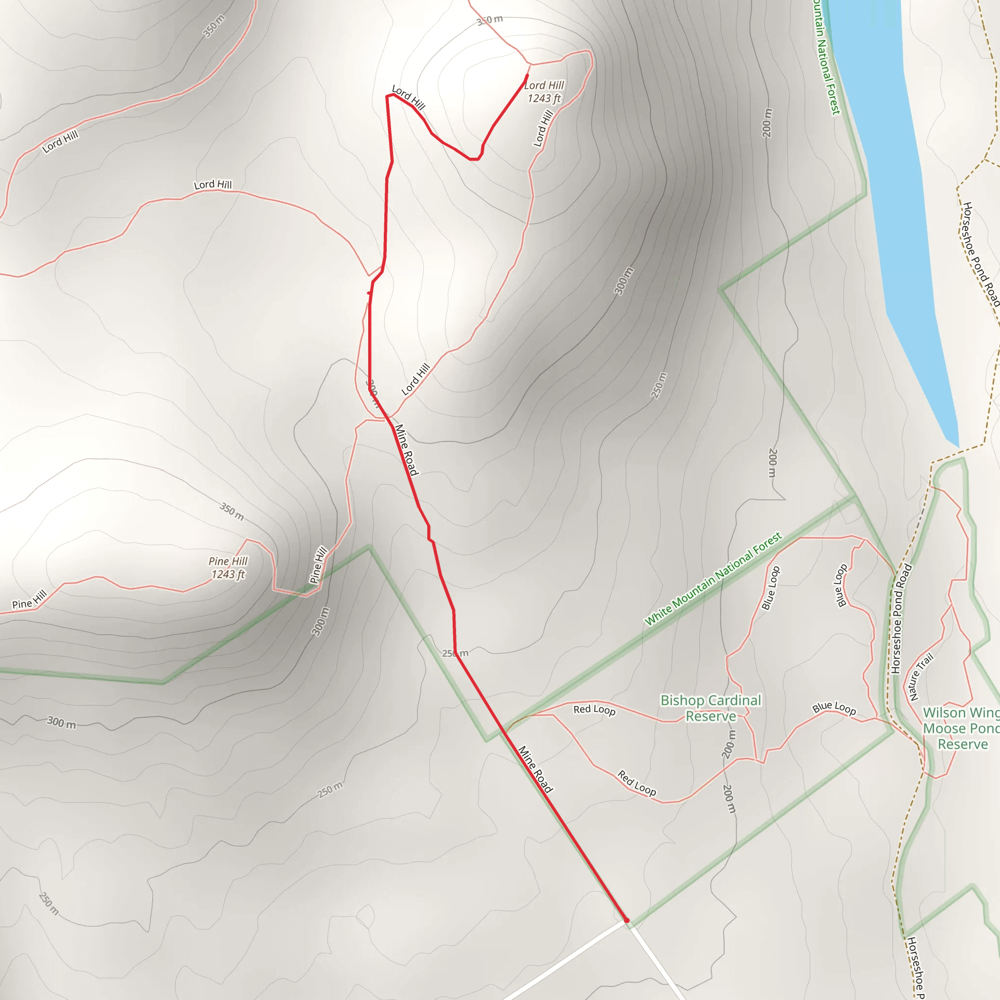 Lord Hill Trail from Mine Road mobile static map
