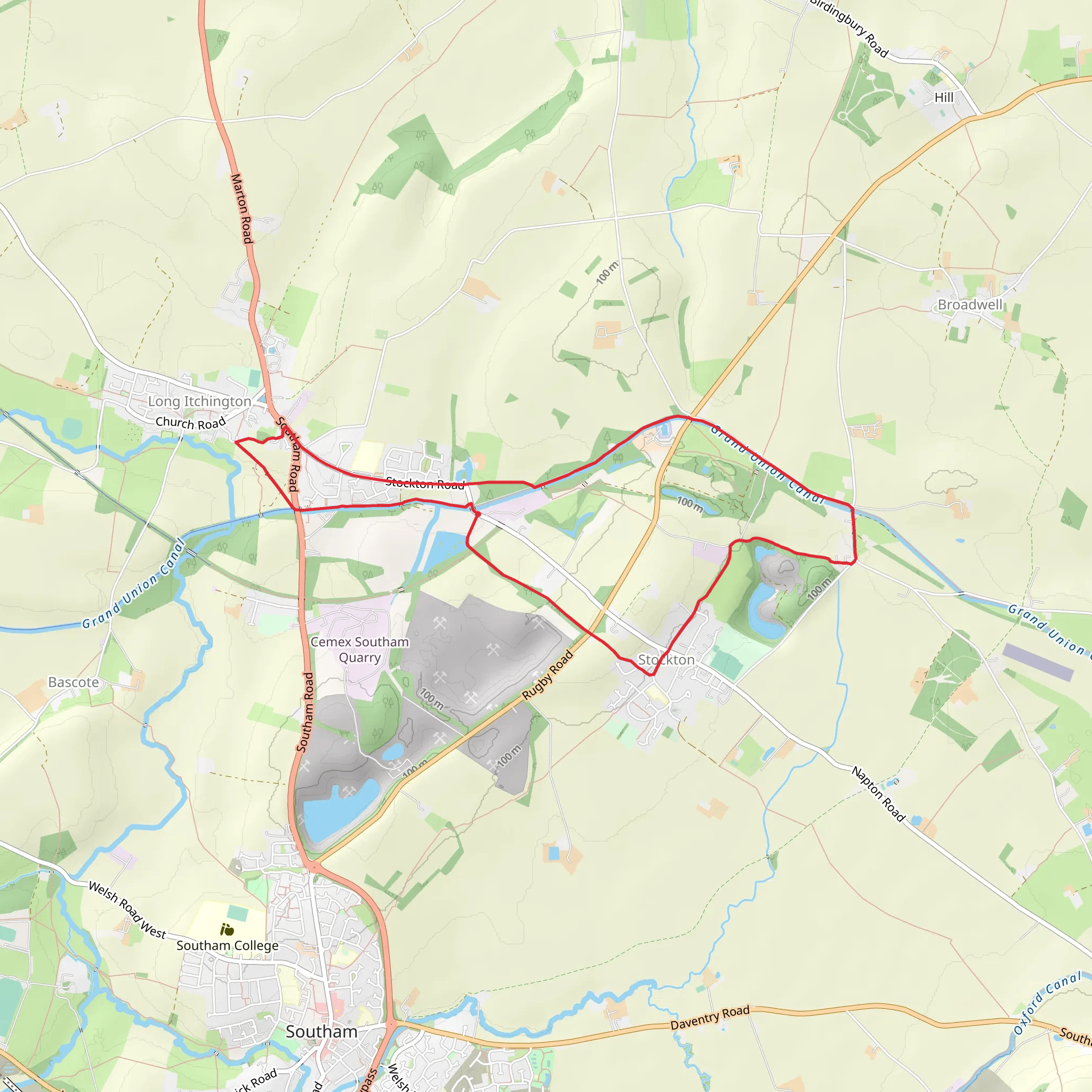 Lias and Stockton Locks Circular mobile static map