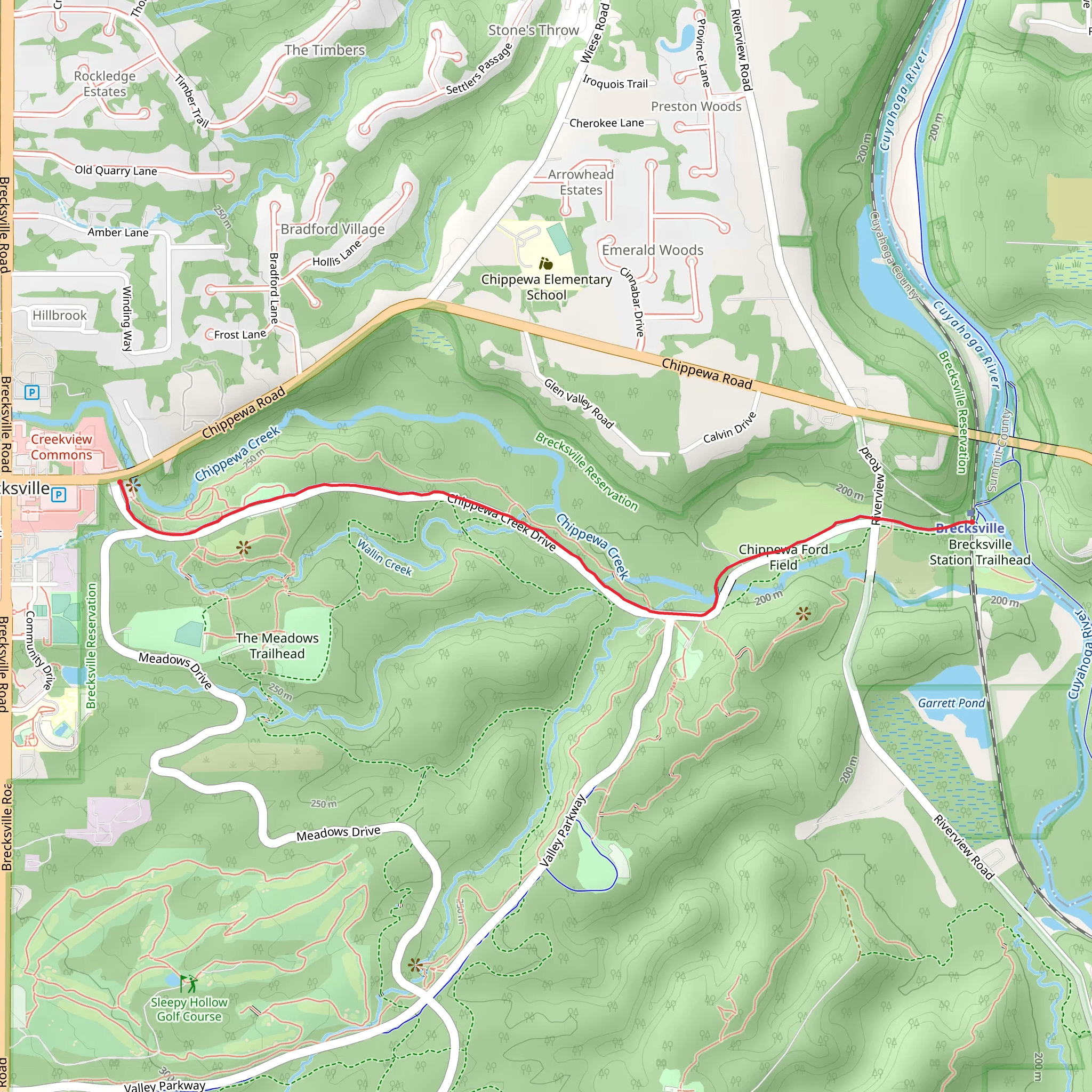 All Purpose Trail - Brecksville mobile static map