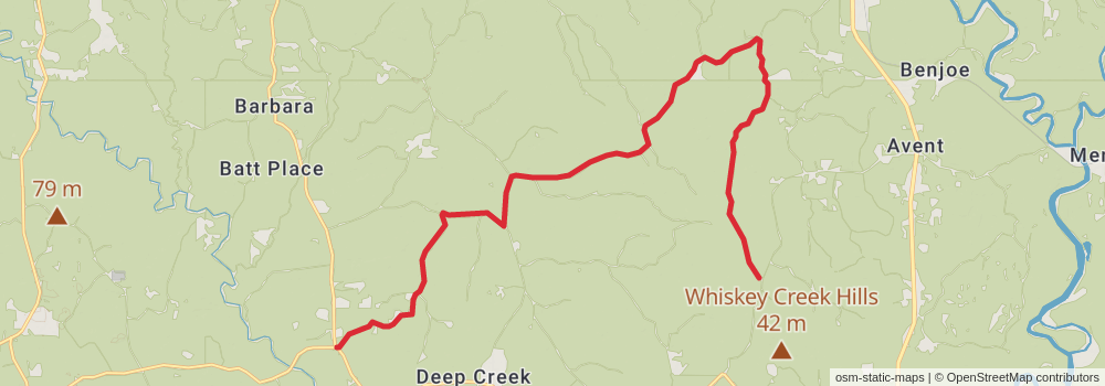 American Perimeter Trail - The South Primary stage 34 Map