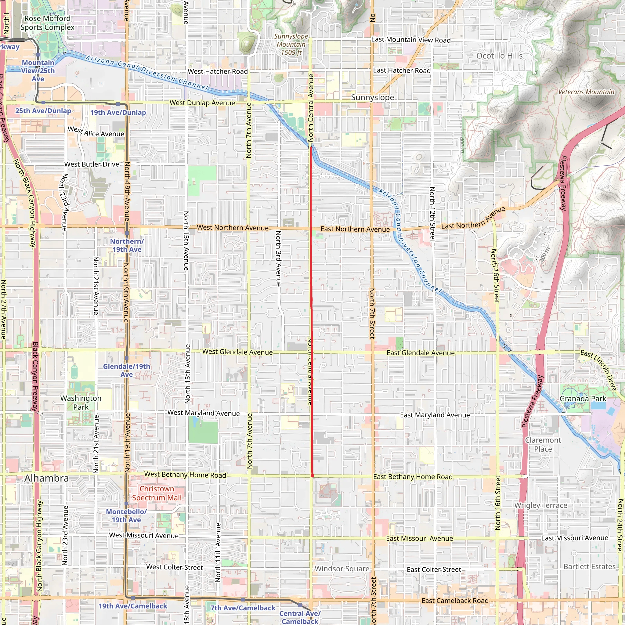 Murphy Bridle Path mobile static map