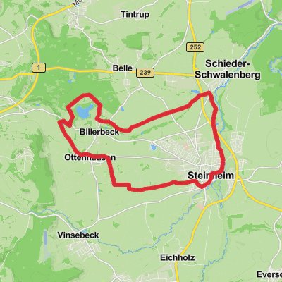 Steinheim Loop via Norderteich mobile static map