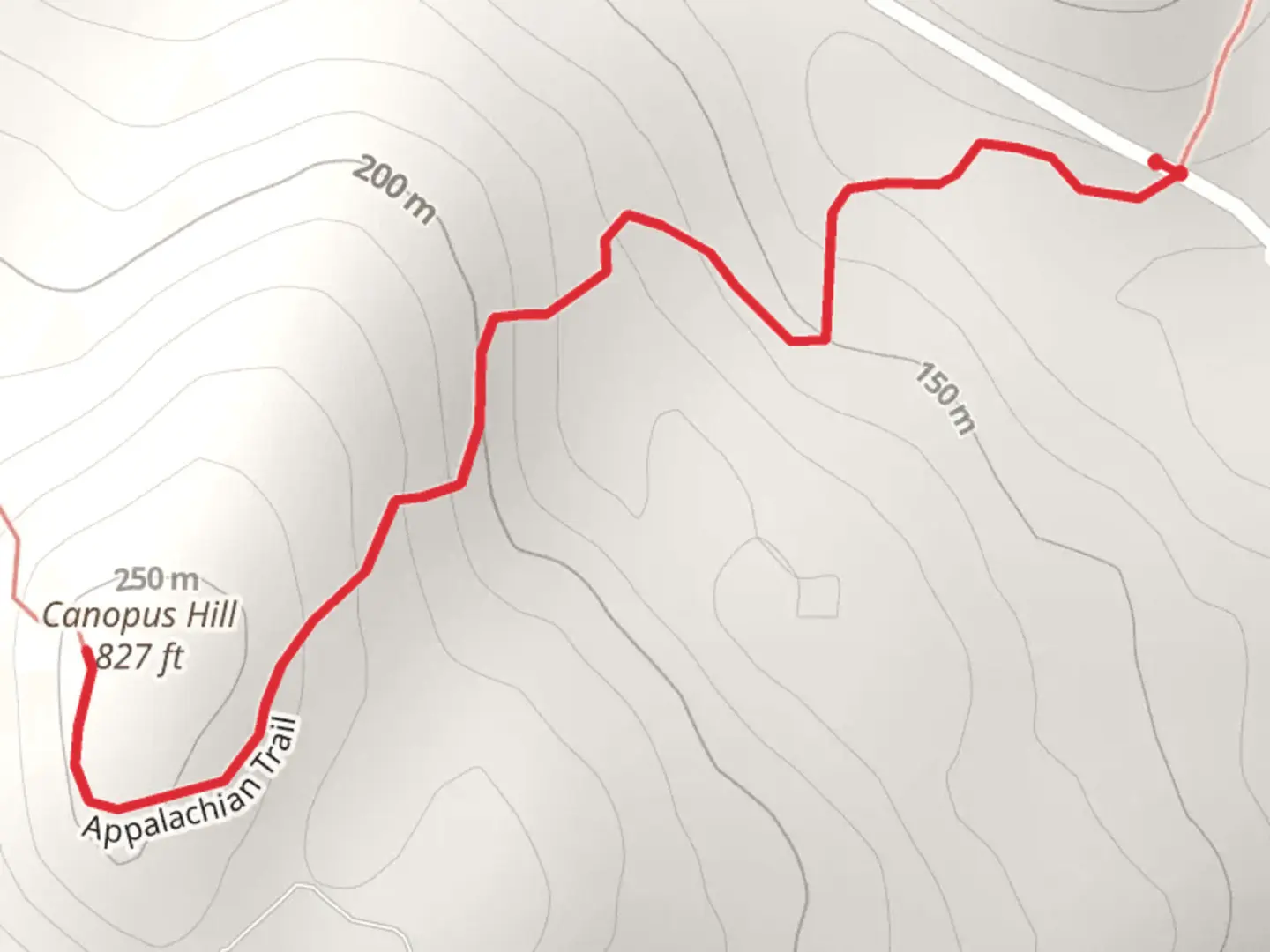 An image depicting the trail Canopus Hill via Appalachian Trail and its surrounding area.