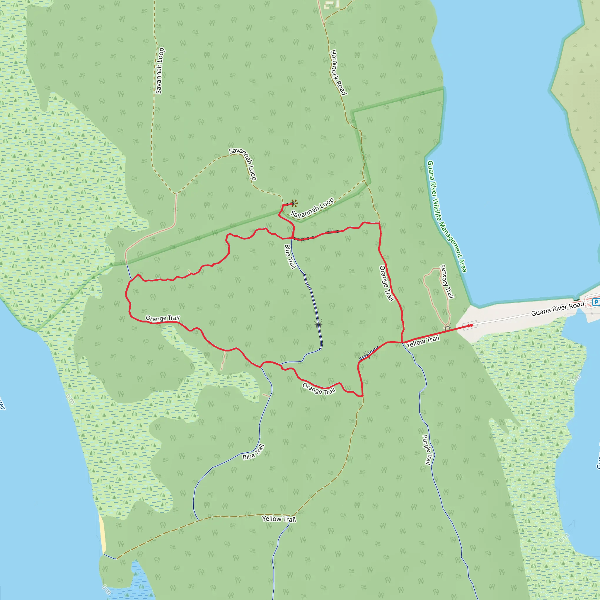 Yellow and Orange Loop Trail mobile static map