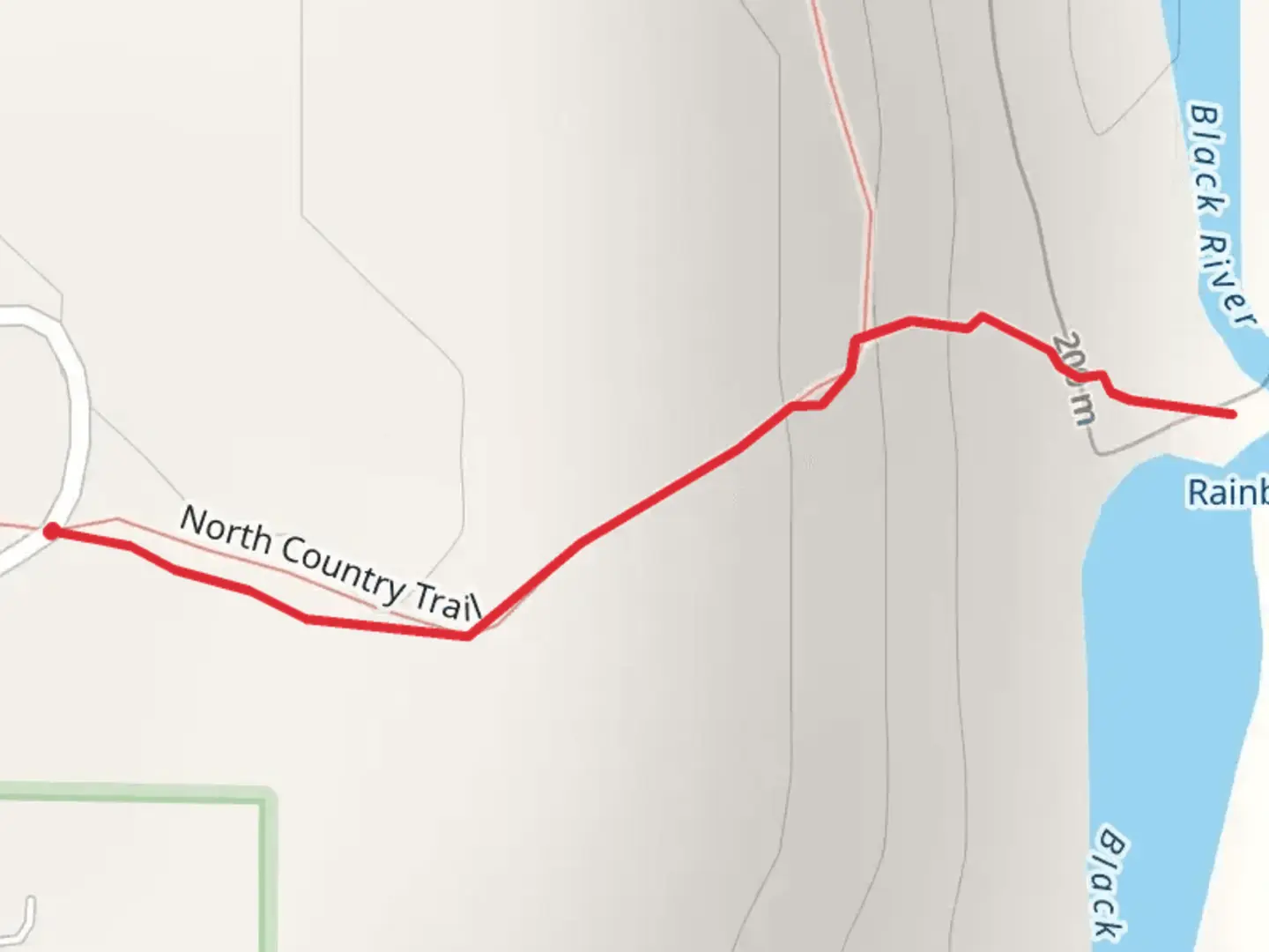 An image depicting the trail Black River via North Country Trail and its surrounding area.