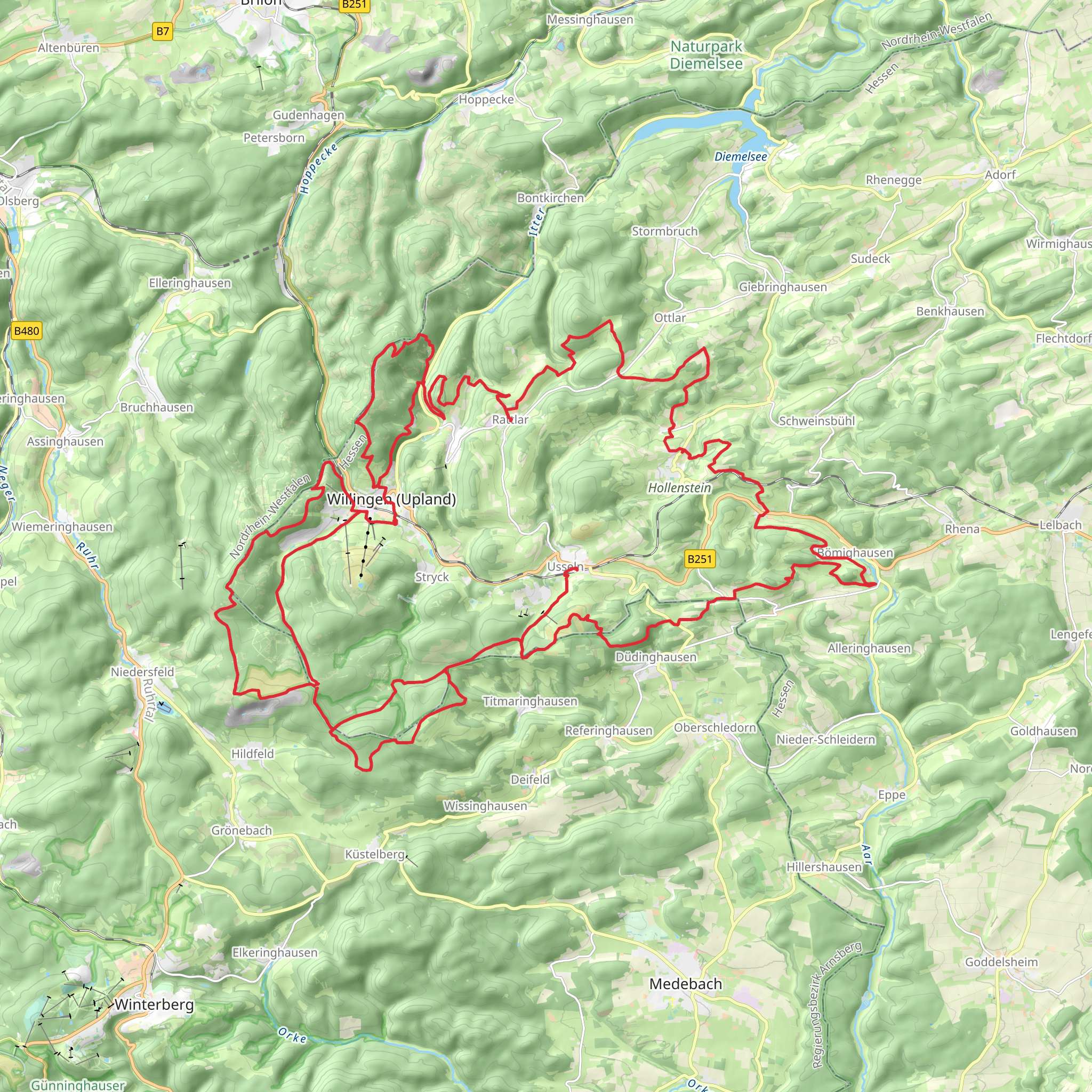 Uplandsteig mobile static map