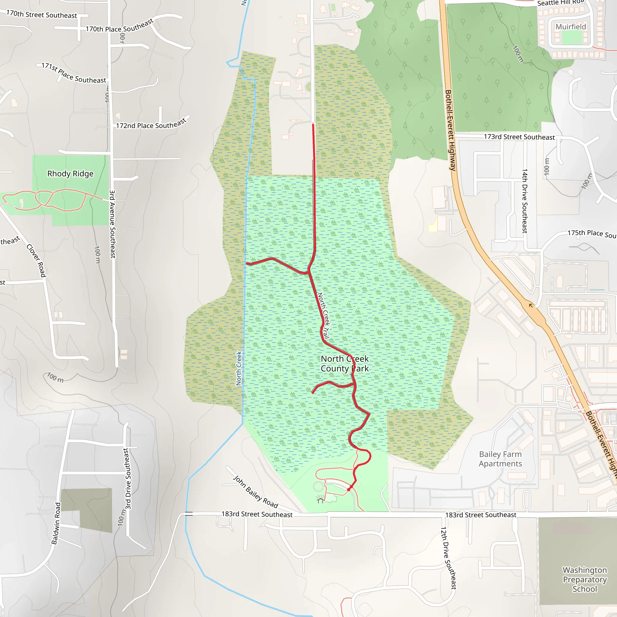 North Creek Trail - North Creek County Park mobile static map