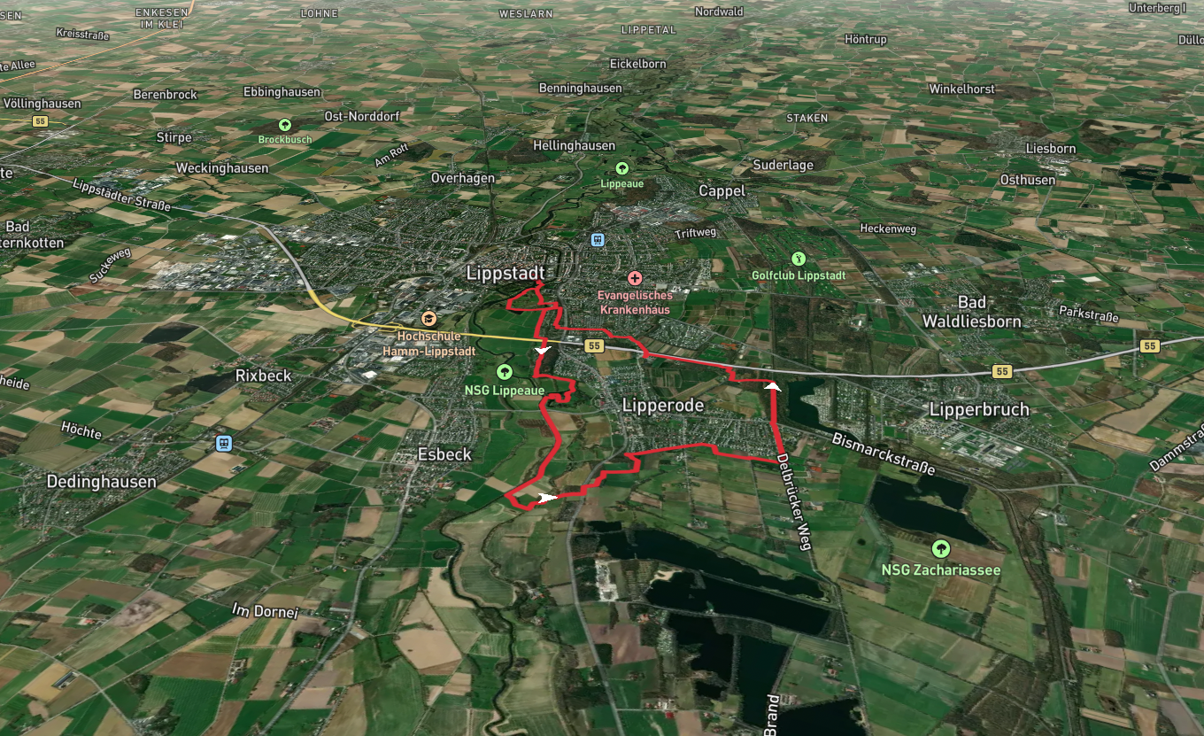 Boker Heide Kanal and Wassergraben via Graf Bernhard Weg