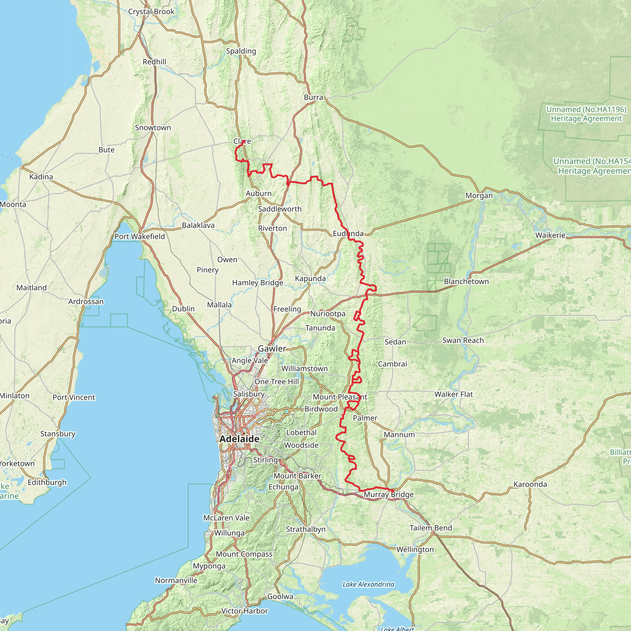 Lavender Federation Trail mobile static map