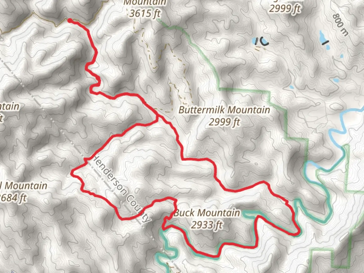 An image depicting the trail Bradley Creek, South Fork Mill River Loop and its surrounding area.