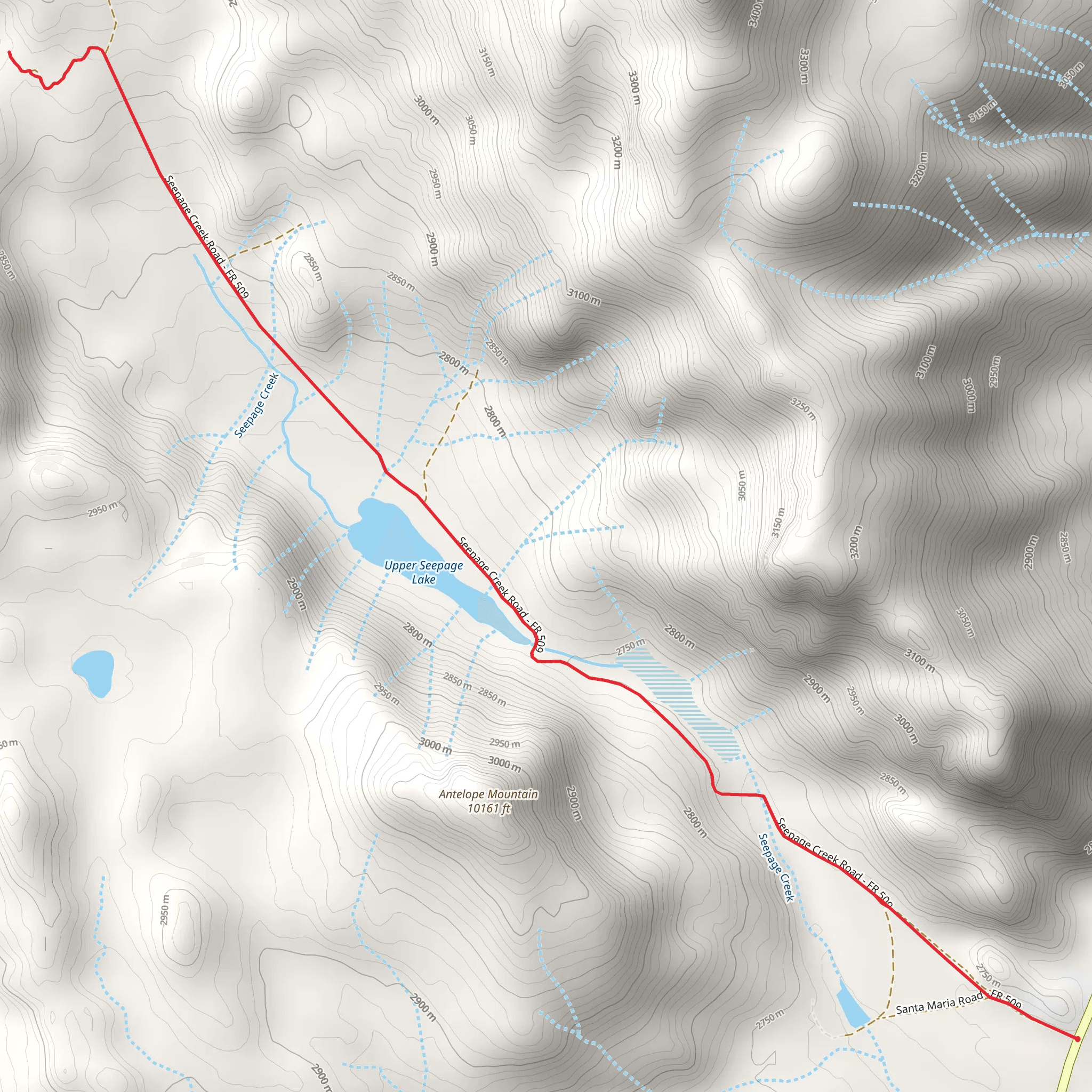 Ghost Lake from Silver Thread Scenic Byway mobile static map