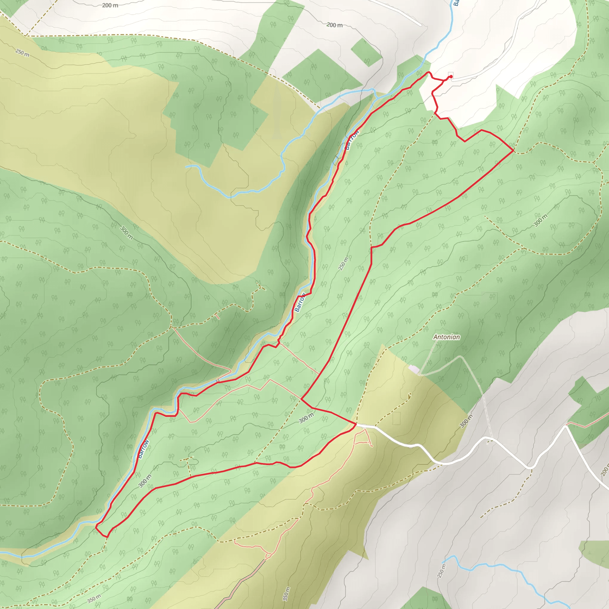Glenbarrow - Old Mill Loop mobile static map
