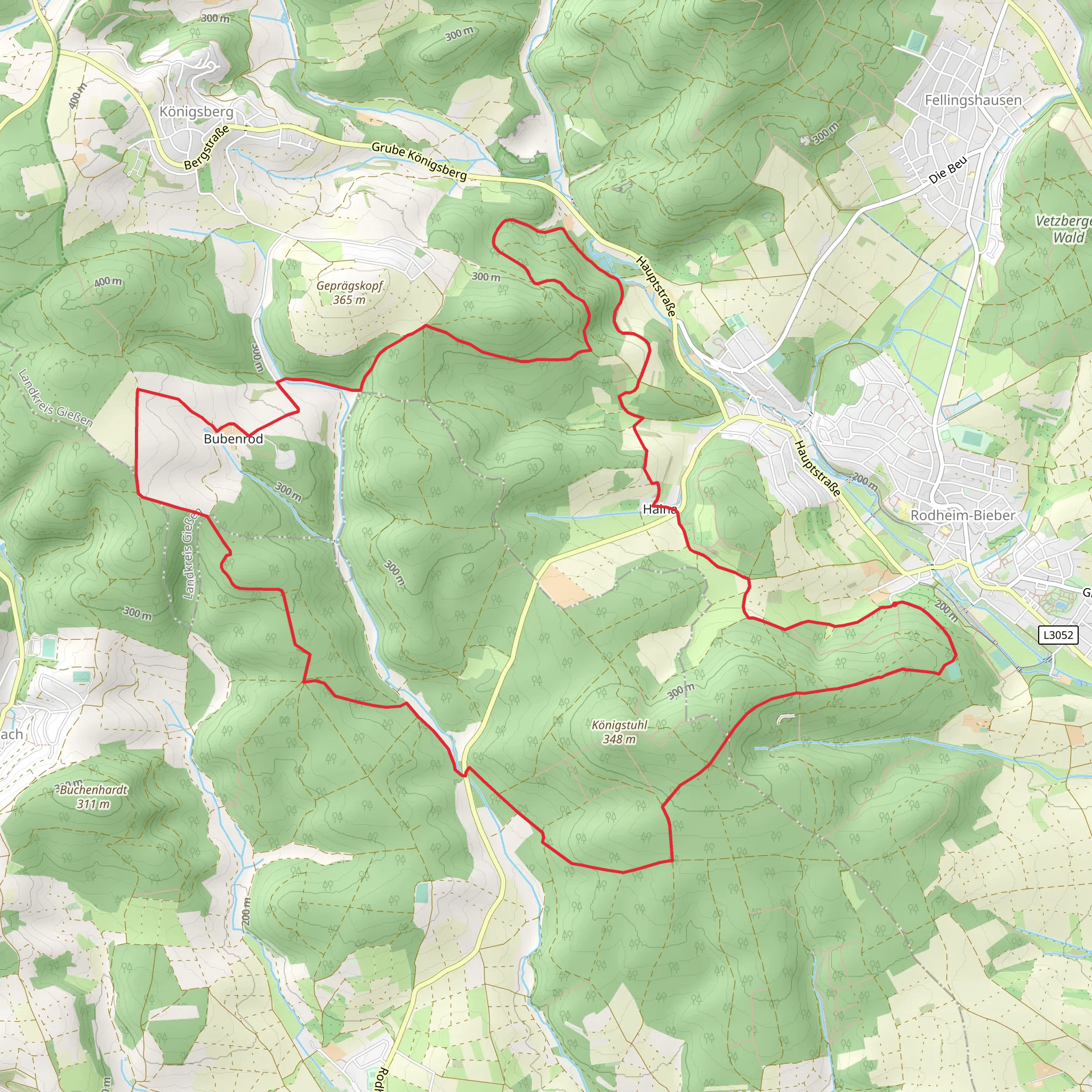 Grober Rotenberg and Dicke Eiche Loop mobile static map