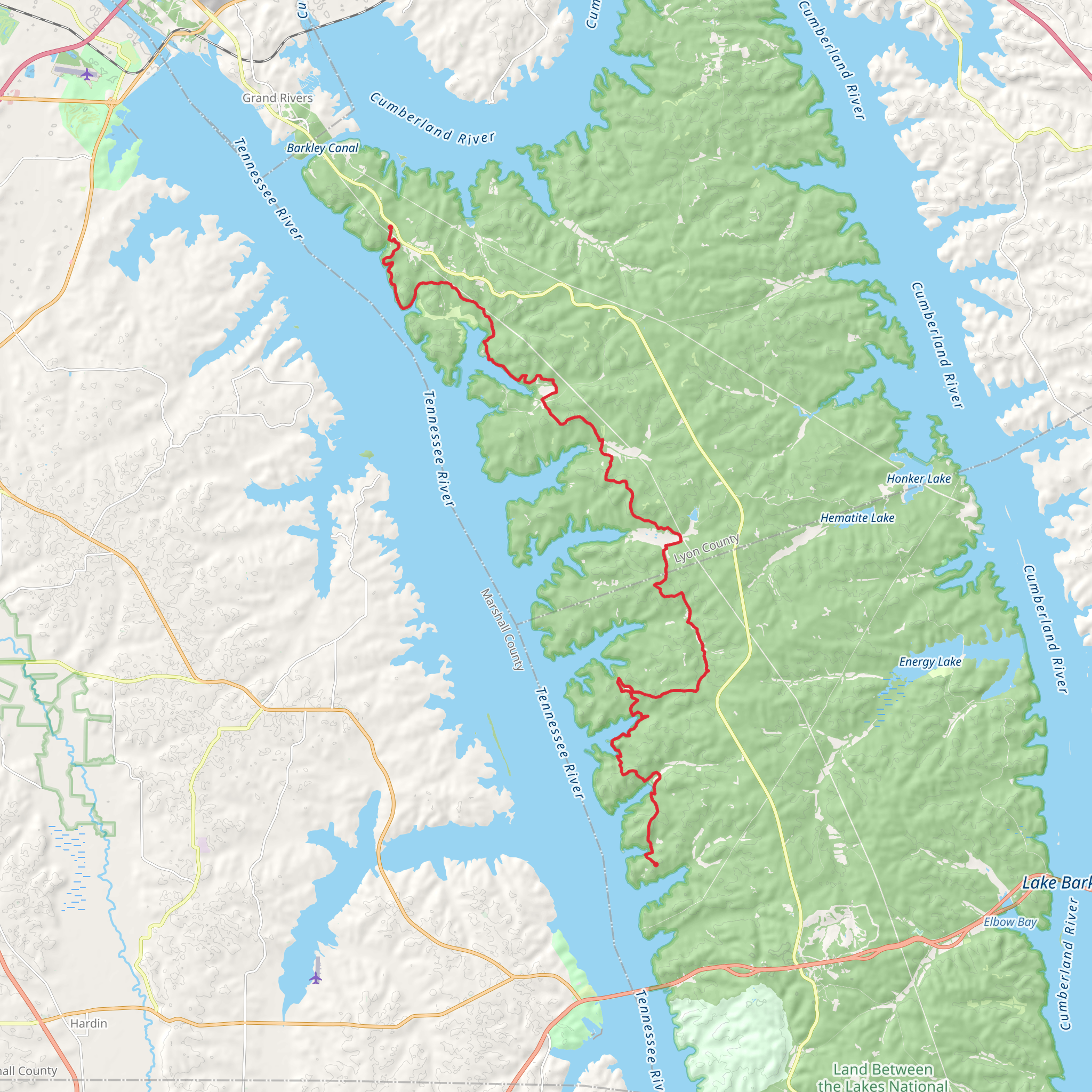 North South Trail - North Section mobile static map