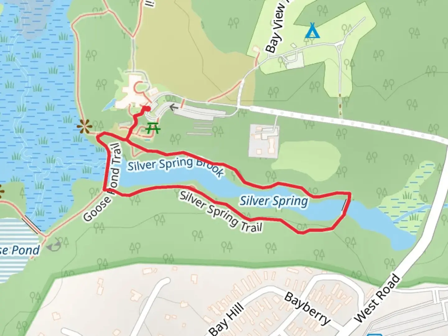 An image depicting the trail Wetland Pool - Silver Spring Trail and its surrounding area.