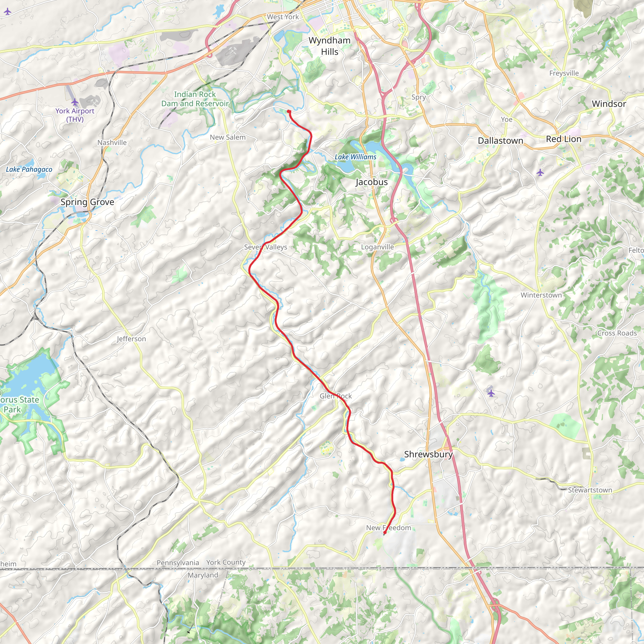 York County Heritage Trail mobile static map