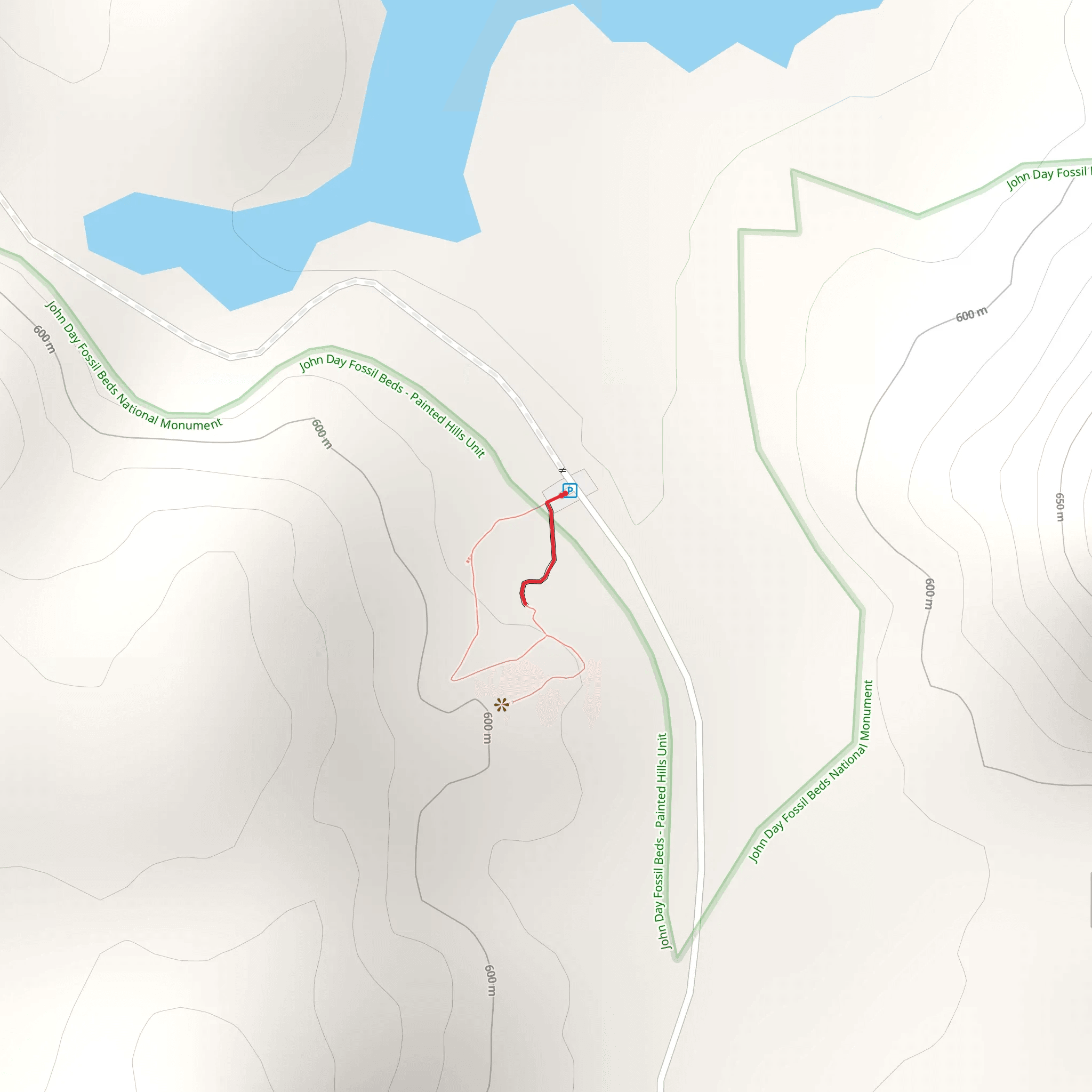 Painted Cove Trail - Short mobile static map