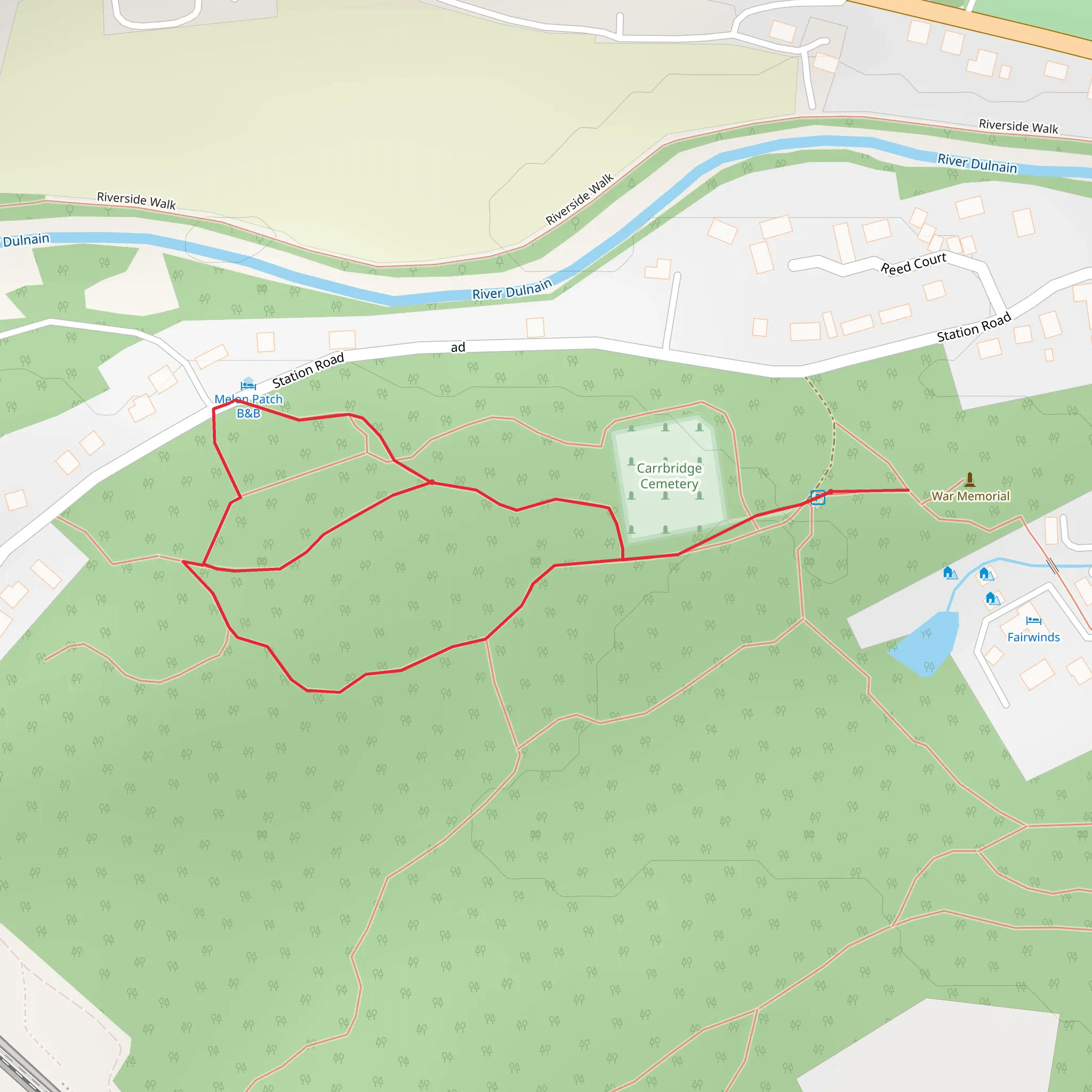 Glencharrnoch Walk mobile static map