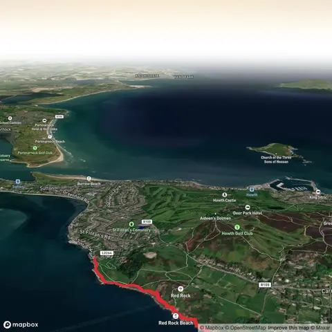 Howth Red Rock Beach Out and Back