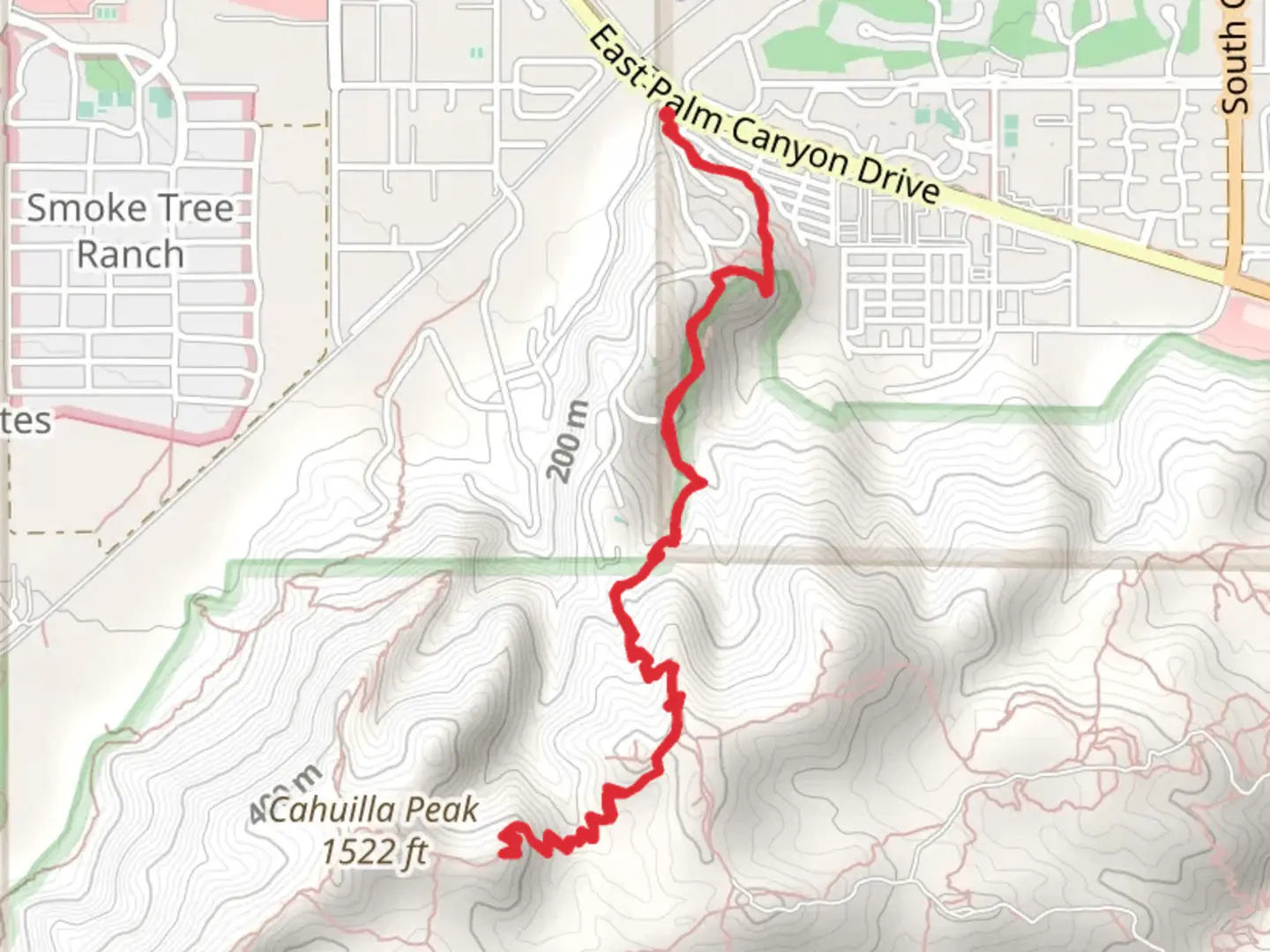 An image depicting the trail Araby Trail and Berns Trail and its surrounding area.