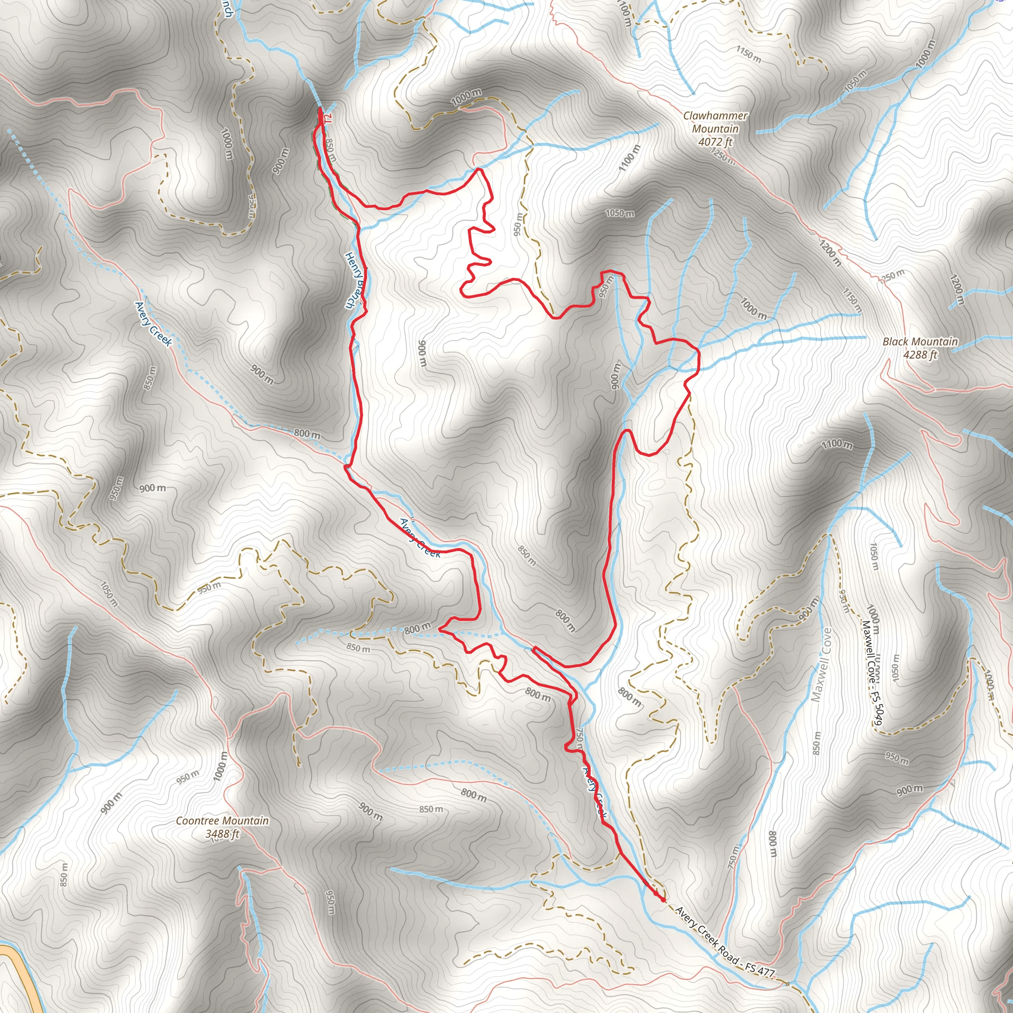 Twin Falls Trail mobile static map