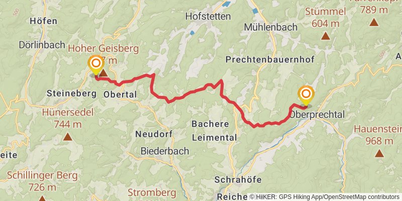 Querweg Lahr - Rottweil stage 2 Map