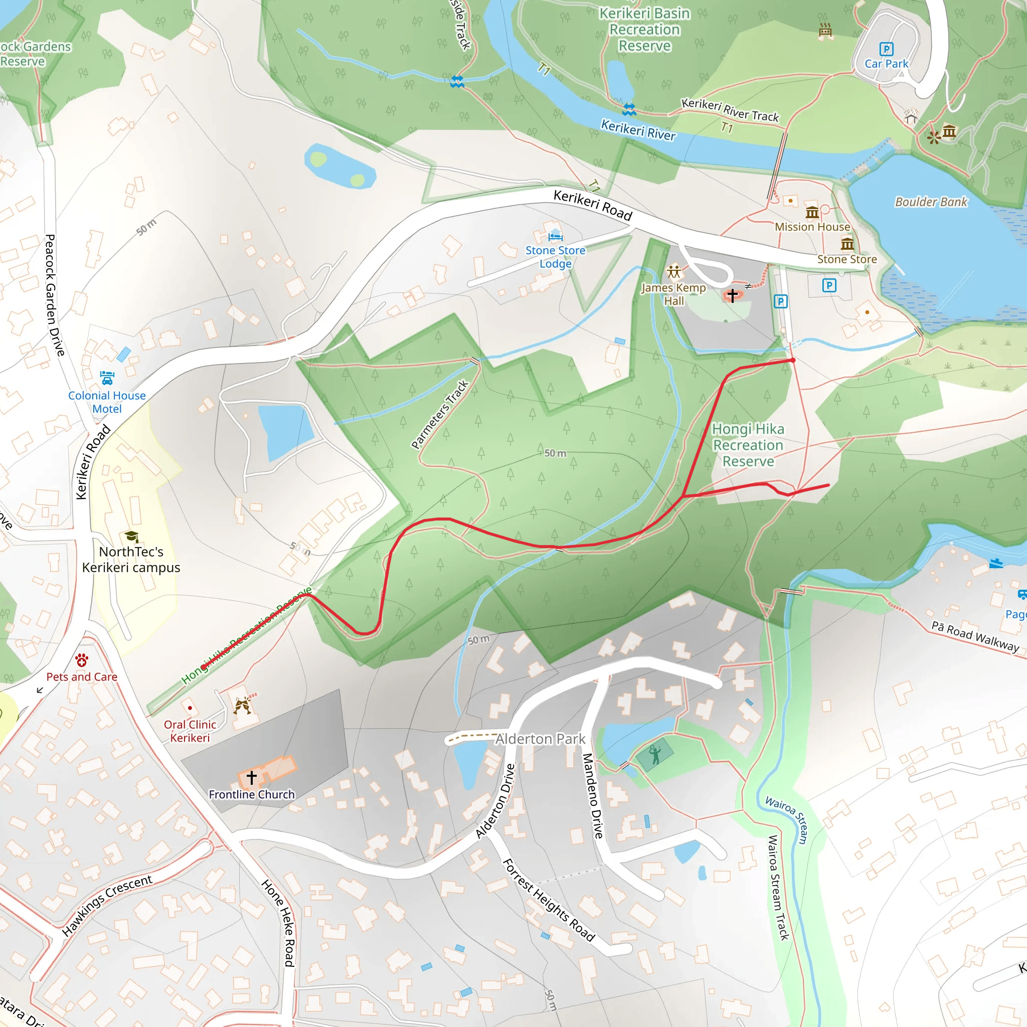 Hongi Hika Walk mobile static map