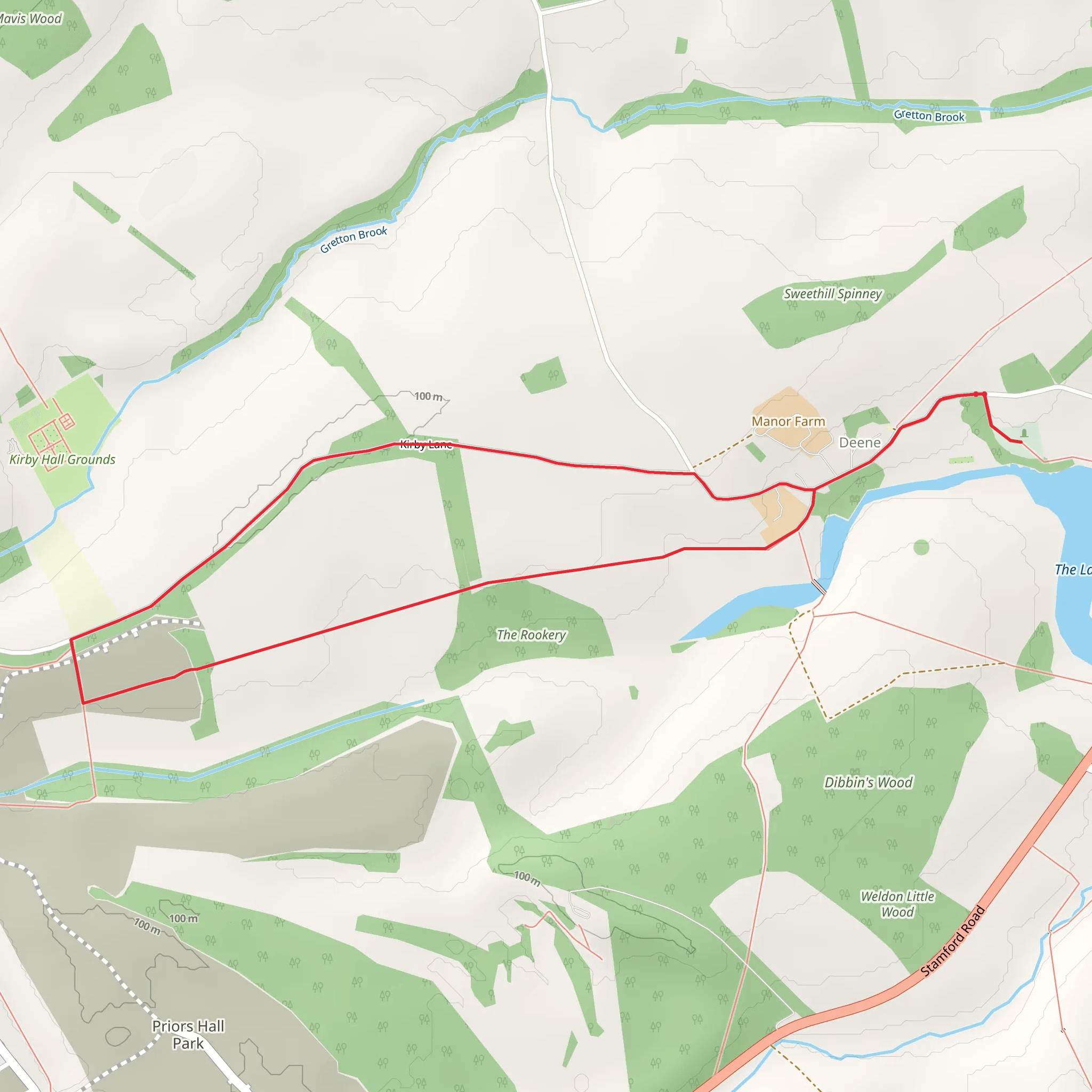 Deene Park and Kirby Hall mobile static map